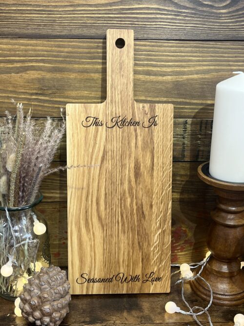 This Kitchen is Seasoned With Love Solid Oak Cheese Board