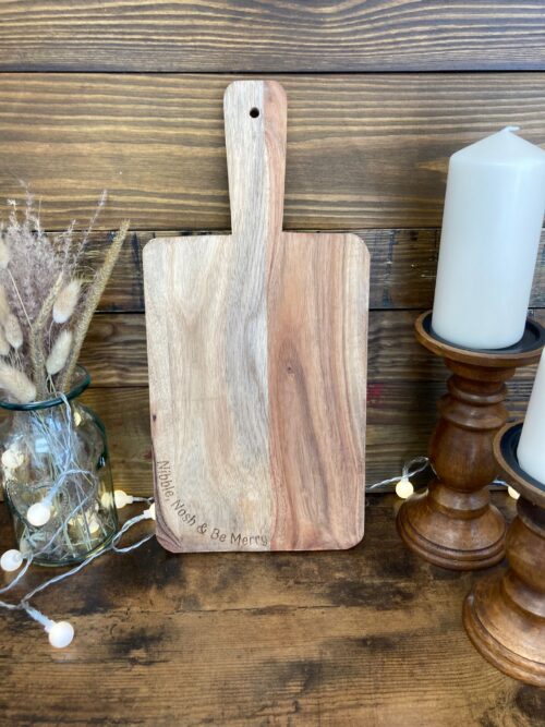 Nibble,nosh & be merry chopping board