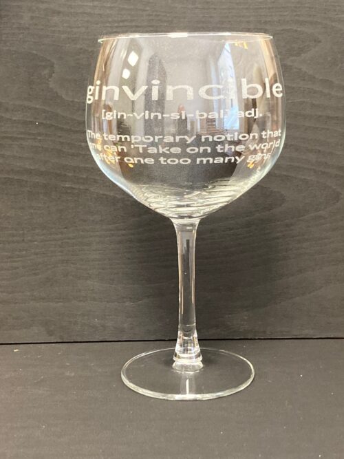 Ginvincible gin glass