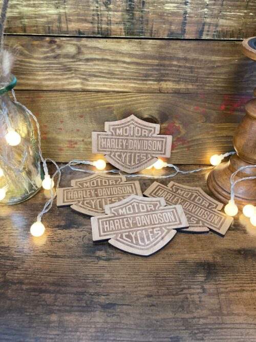 Motor harley davidson set of 4 coasters