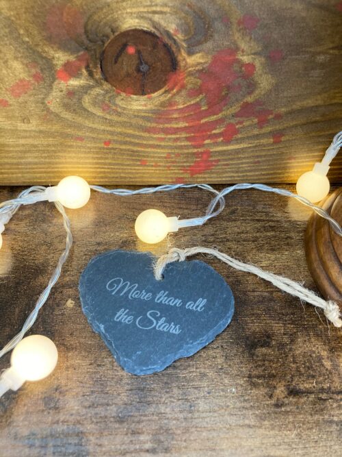 Heart shaped Slate Love tokens - Image 5