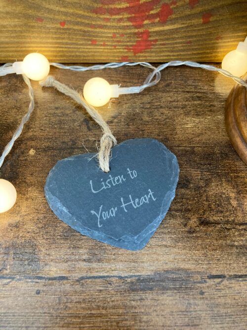 Heart shaped Slate Love tokens - Image 6