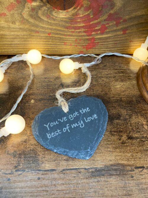 Heart shaped Slate Love tokens - Image 4