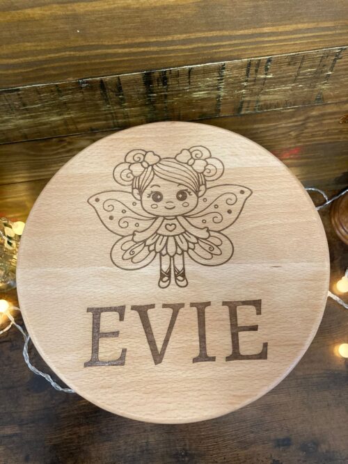 personalised fairy children's 3 legged stool - Image 2