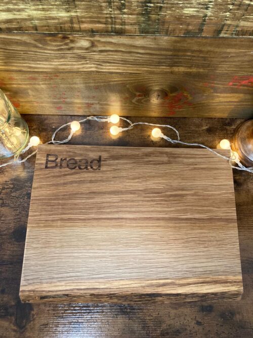 live edge oak bread board