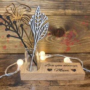 love you always mum, wooden flower display